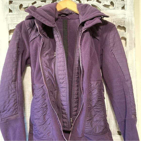 Lululemon Fleecy Keen Deep Zinfandel Purple Full Zip Hoodie Jacket - Picture 8 of 16
